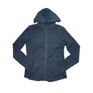 Jockey Women's Hooded Lightweight Full Zip Long Sleeve Jacket Black Small